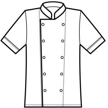 Veste de cuisine de chef super légère noir ou blanc à double boutonnage en mélange de coton taille ML MM.