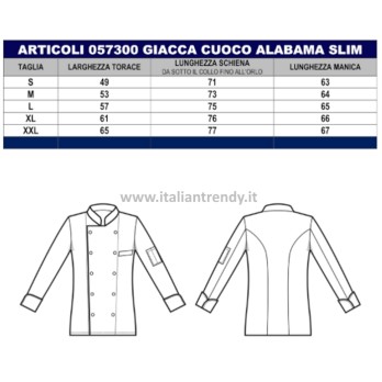 Chaqueta de chef para cocinero de puro algodón satinado blanco sin planchar Alabama Slim.