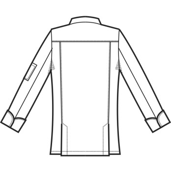 Kochjacke Weiß aus Baumwolle 210 g mit Belüftungsgitter unter den Achseln ML MM