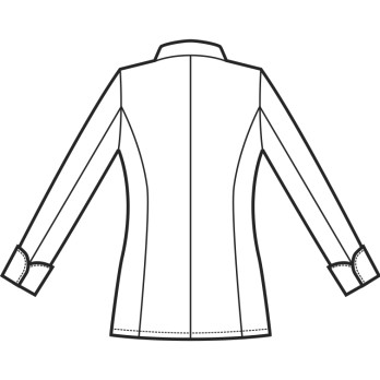 Veste cintrée blanche pour femme pour cuisinière ou chef en coton ML MM