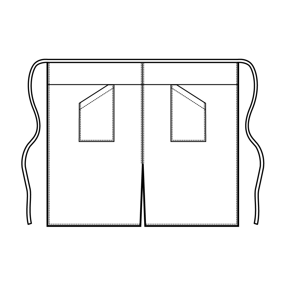 GREMBIULE VERSAILLES CON SPACCO TU 100 POLY 220 GR-Isacco-1142P-114201-0