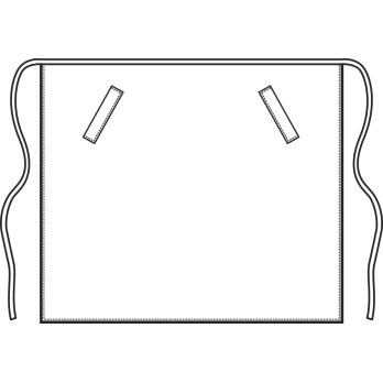 Grembiule a Vita Lungo 100X90 Bianco o Nero In Cotone alla Francese Online