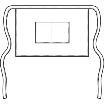 Delantal corto de cintura negro o burdeos para restaurantes, pizzerías y bares, 70x46.