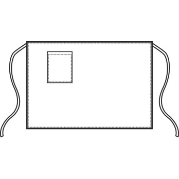 Schürze mit einer Taillenweite von 100x70 cm aus Jeans oder schwarzem Jeansstoff für Restaurants, Bars, Pubs und Eisdielen.