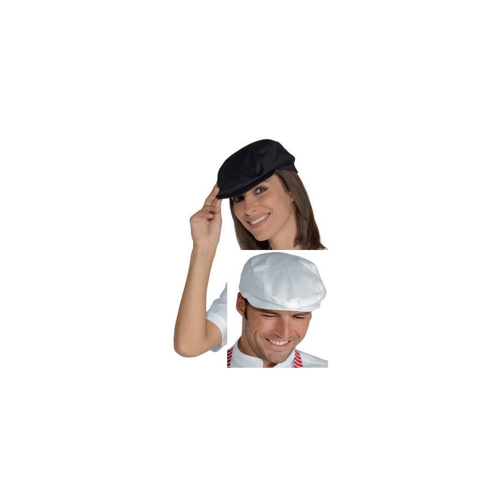 White or Black Hat Cap Unisex Model for Restaurant Kitchen Bar