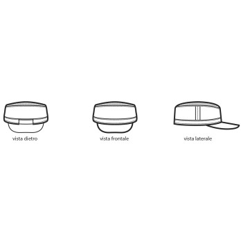 White Hat + Mesh Insert and Visor for Bakeries and Food Shops