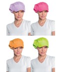 Cappello Donna 4 Colori Lilla Verde Arancio Fuxia Ideale Per Panificio Bar Gelaterie Alimentari