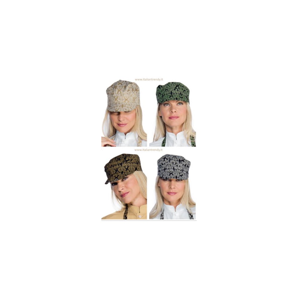 Cap with Visor for Waiter Bar Ice Cream Shop in 3 Different Designs