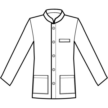 Chaqueta de estilo coreano para hombre para uniformes de hoteles, albergues o empleados domésticos.