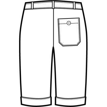 Light Men's Bermuda Shorts with Elastic Waist in White or Black, Blue