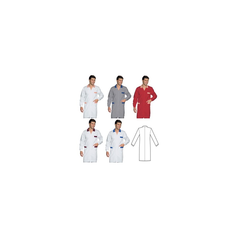 Long Men's Generic or Medical Long-Sleeve Tunic in 6 Colors