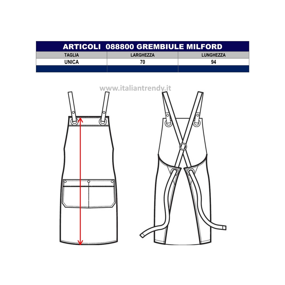 GREMBIULE MILFORD TUTTI-Isacco-0888P-088841-0