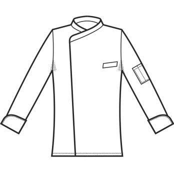 Veste de cuisine noire super légère avec dos en filet rétro en 3XL, 4XL, 5XL