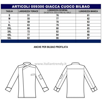 Chaqueta de Cocina Blanca Slim Ligera con Botones de Presión y Cierre Asimétrico