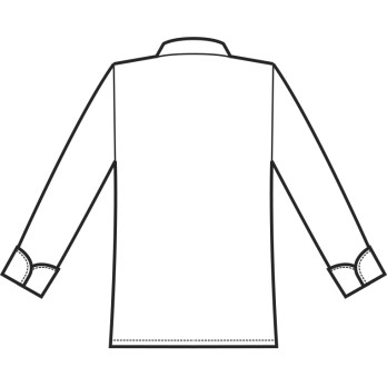 Veste de cuisinier noire classique à double boutonnage, manches longues et courtes, en taille 3XL 4XL 5XL.