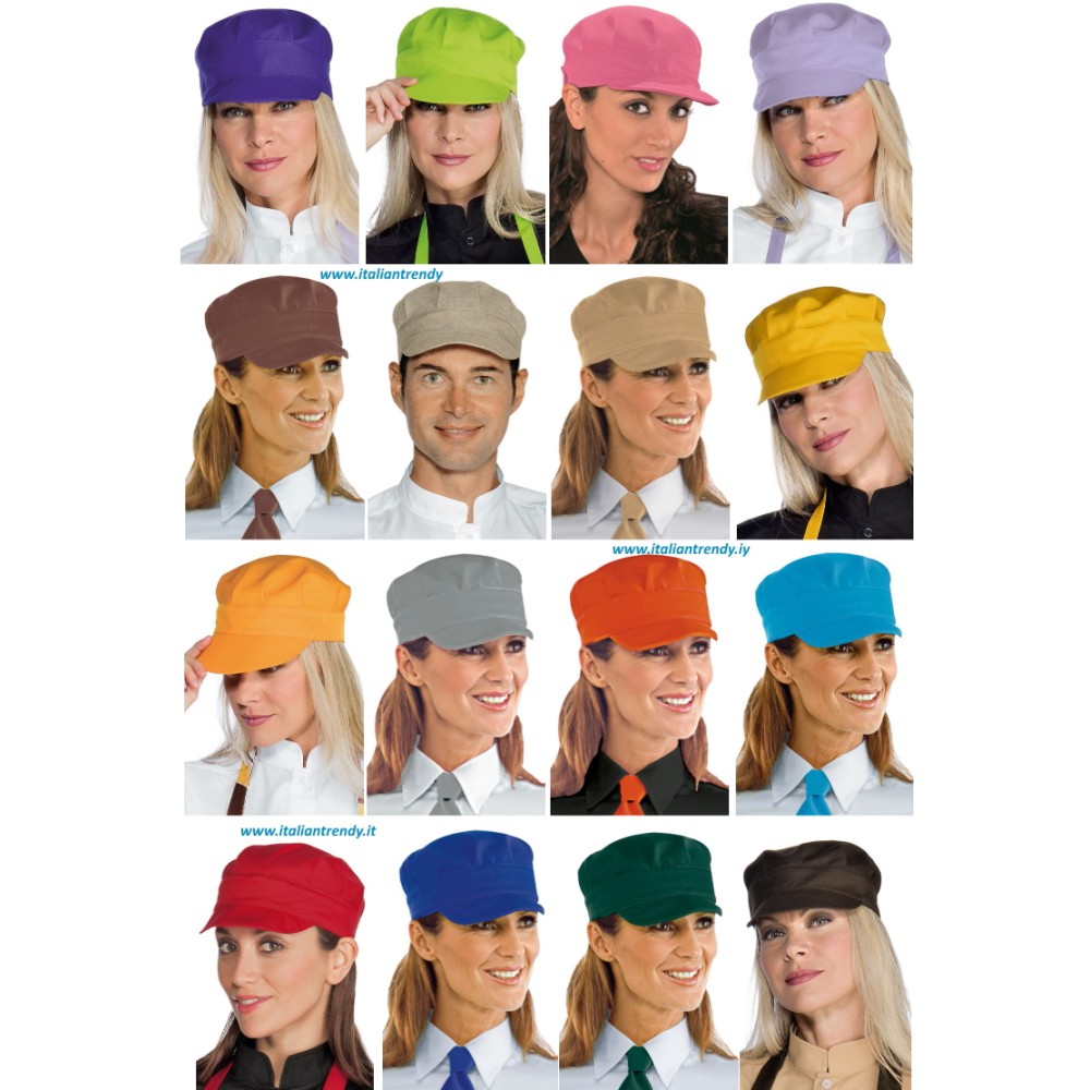 Cappello Cameriere Gelateria Creperia Uomo Donna 18 Colori