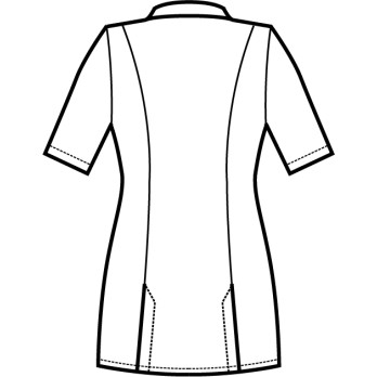 Korean Women's Tunic in White or Black with Half-Sleeve Slim Extra Profiles in 6 Colors