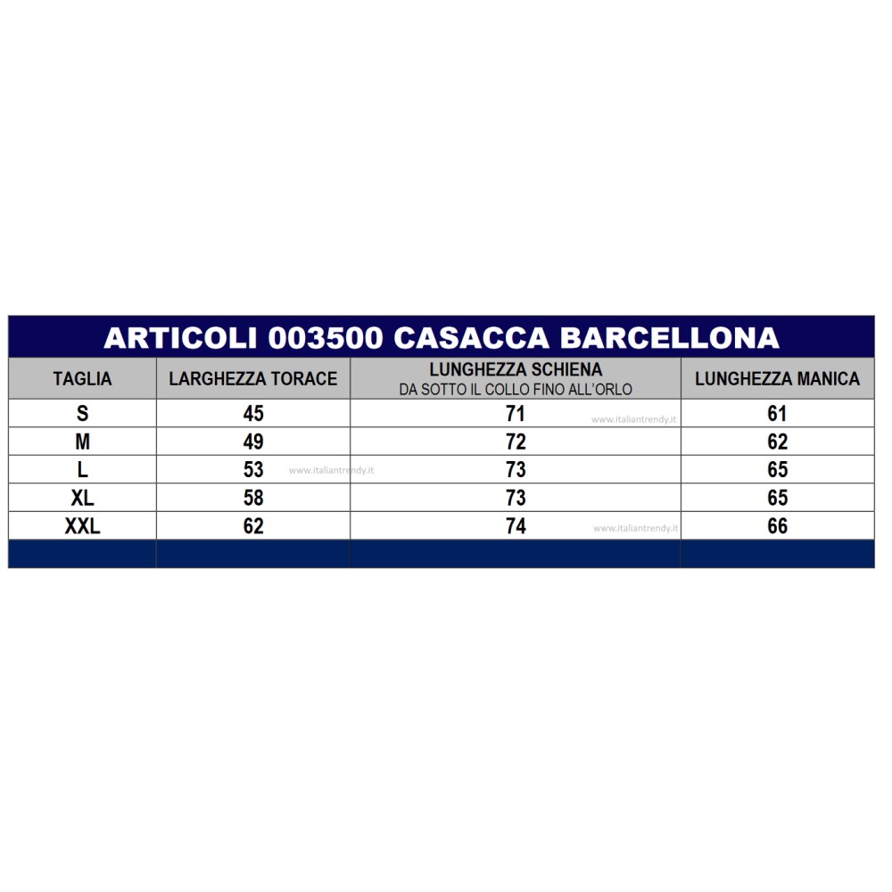 CASACCA BARCELLONA BIANCO M L M M-Isacco-0035P-003500-0