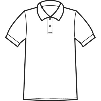 Kurzarm Poloshirt in Weiß oder Schwarz aus Baumwolle für Uniformen ist online verfügbar.