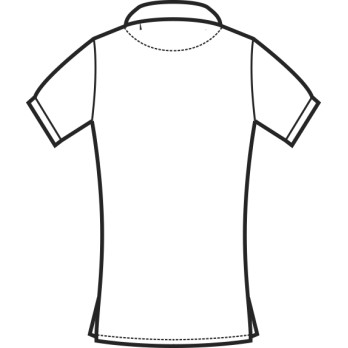 Camiseta Polo de Mujer de Algodón Elástico de Manga Corta en Negro o Blanco para Uniformes.