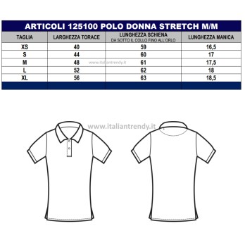 Black or white polo shirt for women in stretch cotton with short sleeves for uniforms.