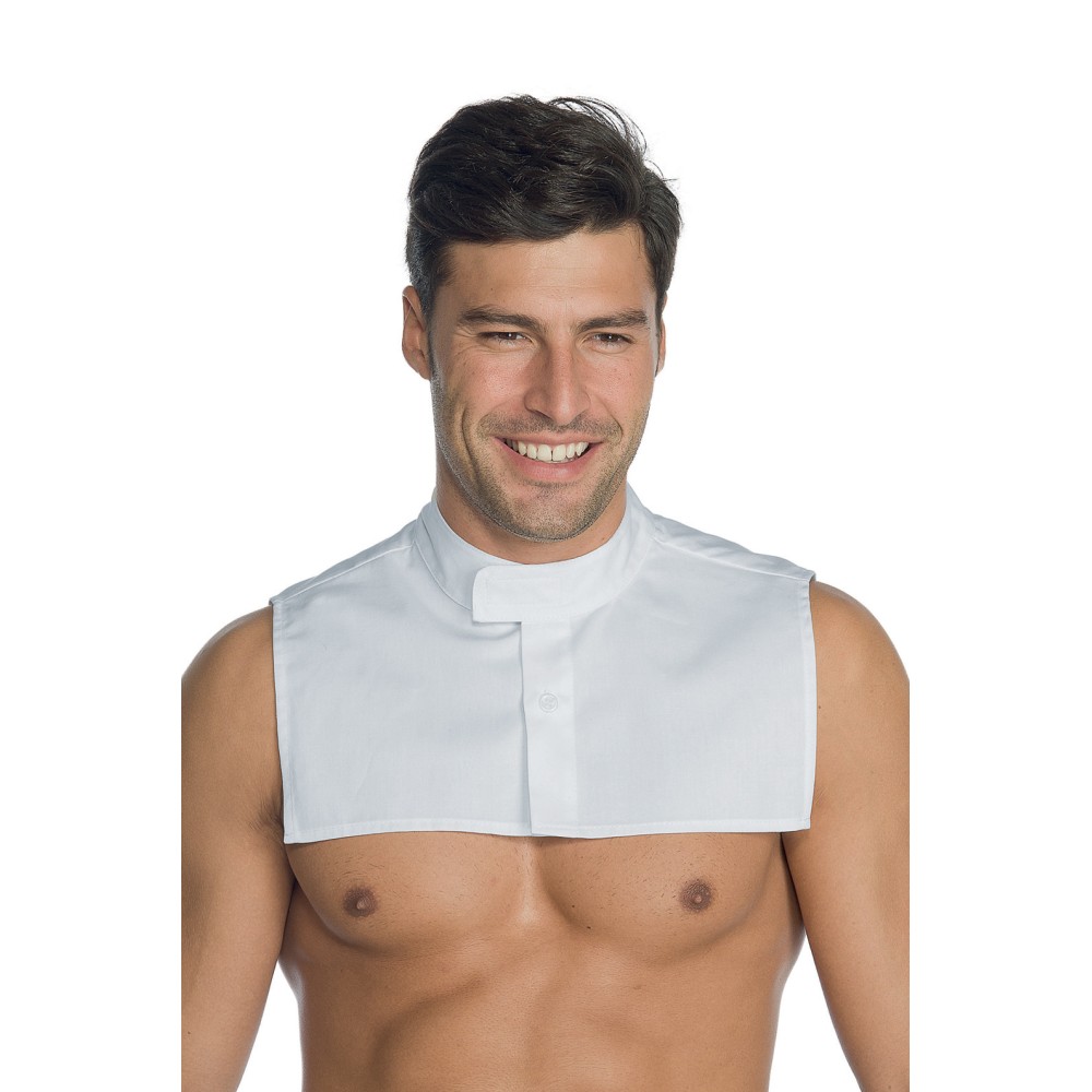 Cuello falso unisex de camisa coreana blanco de algodon. Sector Horeca