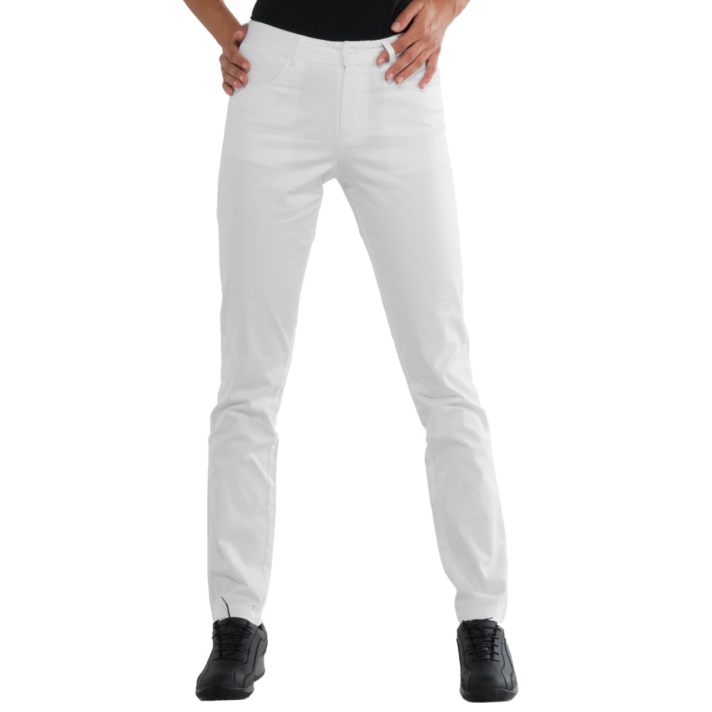 Pantalon blanc slim femme best sale