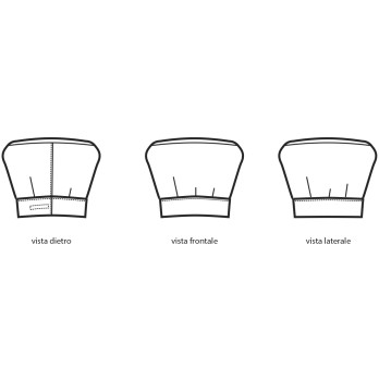 Cappello Da Cuoco Classico Bianco 100% Cotone Regolabile Con il velcro Taglia Unica