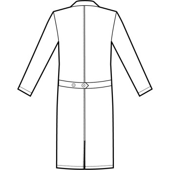 Long White Double-Breasted Men's Coat 100% Cotton. Unmissable!