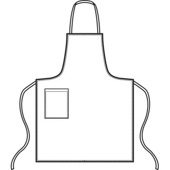 White Eco Cross-Back Apron Bib for Bar and Restaurant, Unisex