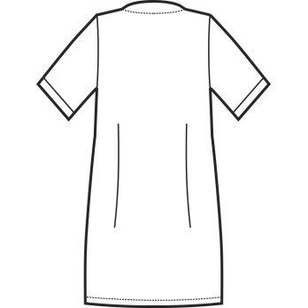 White Women's V-Neck Half-Sleeve Medical Smock