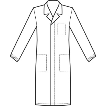 Slim White Lab Coat, Cotton, Men With Internal Medical Pocket. Discover Now