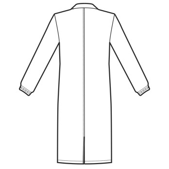 Blouse médicale légère pour homme, courte, blanche avec des boutons automatiques.