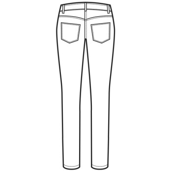 Slim White Cotton Stretch Pants for Women. Now Available Online