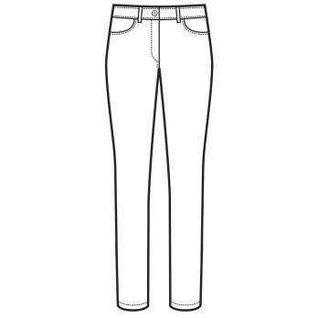 Slim White Cotton Stretch Pants for Women. Now Available Online