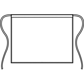 Kurze weiße Kochschürze 70 x 46 aus Baumwolle. Jetzt entdecken.