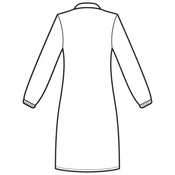 Classic Lightweight Women's Long-Sleeve White Lab Coat.