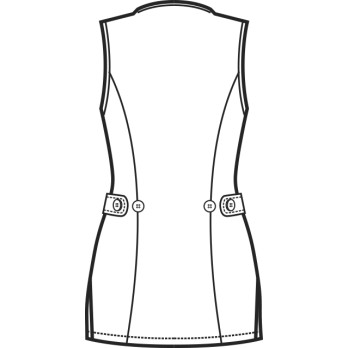 White Women's Zippered Vest for Spa, Beautician. Now Available Online