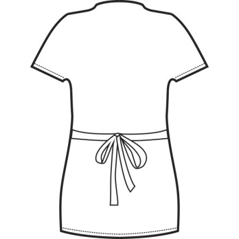 Kimono Casacca Nera Da Donna Professionale Da Lavoro Per Estetista Spa Centro Benessere