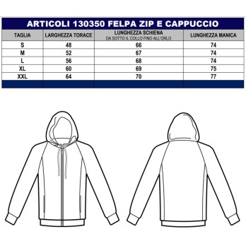 Felpa Slim Elasticizzata Con Cappuccio in Bianco o in Nero Chiusura Intera a Zip