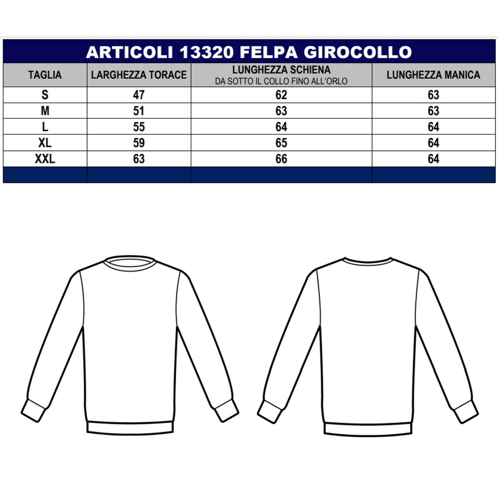 FELPA UNISEX GIROCOLLO BIANCO O BIANCO-Isacco-13032p-130320-0