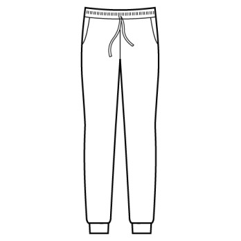 Fleece Jogger Pants in Stretch Cotton in White or Black Unisex