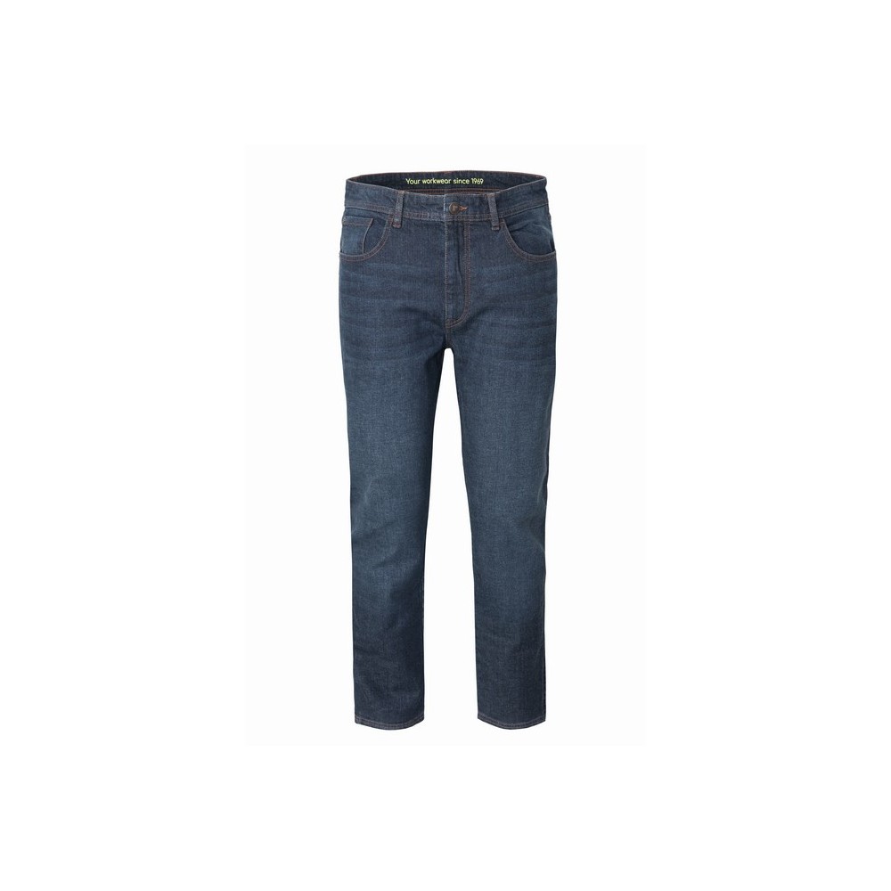 Jeans Uomo Elasticizzato Gamba Dritta Stone Washed Blu Denim Jeans Feel Good-A001460142-0
