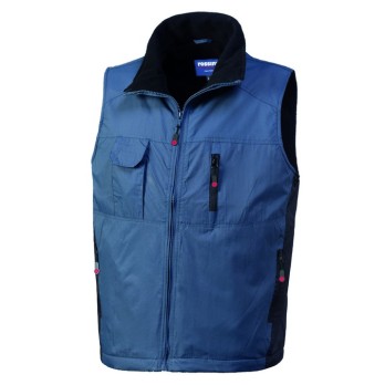 Gilet Collo Alto Rip- Stop Interno Pile Bicolore Blu, Nero, Rosso. Gilet Perlis-HH68601L-0