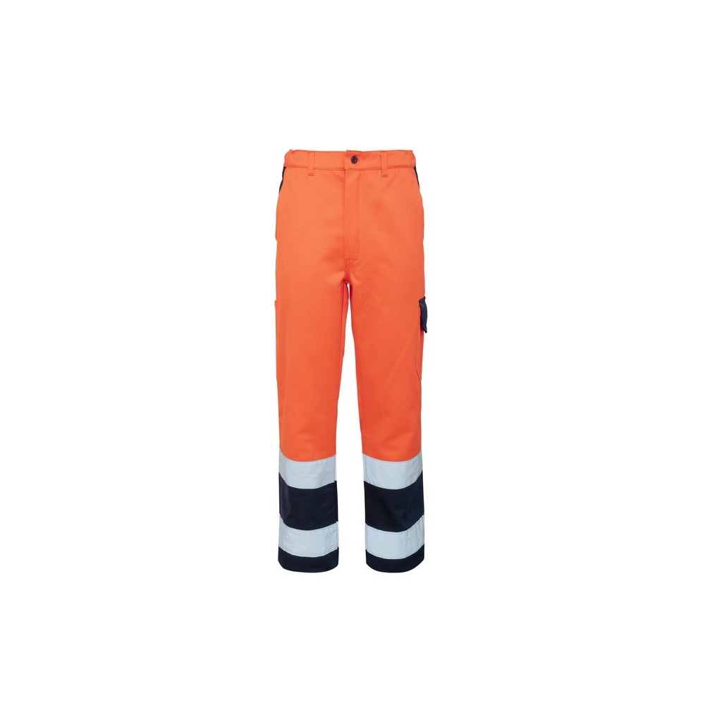 Pantalone invernale Hi-Vis-A0013121L-0  Pantalone Invernale Alta Visibilità con Bande Rifrangenti Arancio/Blu e Giallo/Blu