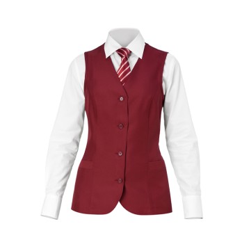 Gilet Bordeaux Classico da Donna, Perfetto per Ristorazione e Servizi di Accoglienza Rosita Q1EX0163 italiantrendy