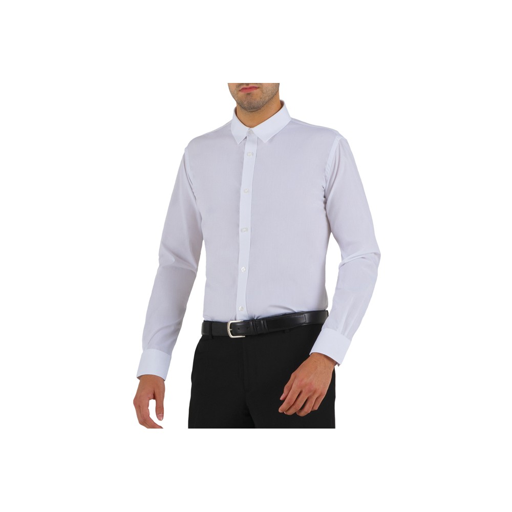 Men's White Slim Fit Shirt Uniform for Bars, Pubs, Restaurants prince Q1NX0166 Italiantrendy