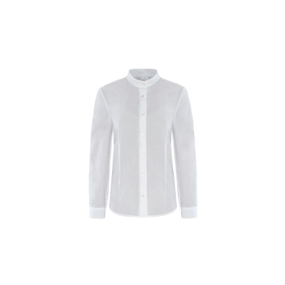 Women's White Korean-style Professional Split Shirt for Catering and Hospitality Q1NX0165 Venus italiantrendy