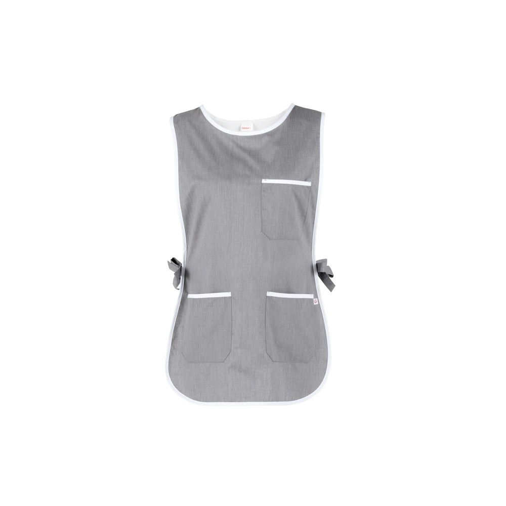 Poncho Zefiro o Scamiciato con Tasche e Laccetti, in Grigio chiaro-Q9H00229C02U-0