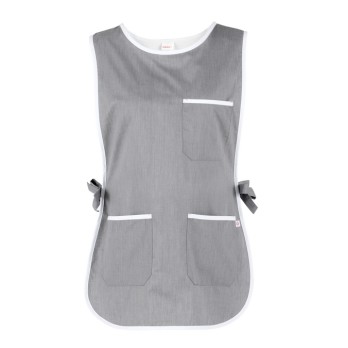 Poncho Zefiro o Scamiciato con Tasche e Laccetti, in Grigio chiaro-Q9H00229C02U-0